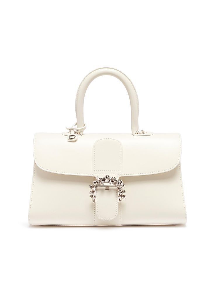 Buckle Up White Hand Bag